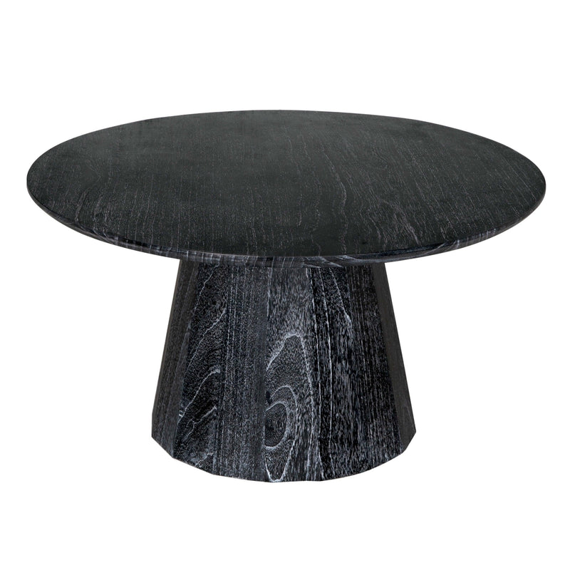 Harlow Wood Black Round Coffee Table Coffee Tables LOOMLAN By Noir