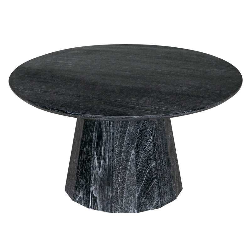 Harlow Wood Black Round Coffee Table Coffee Tables LOOMLAN By Noir