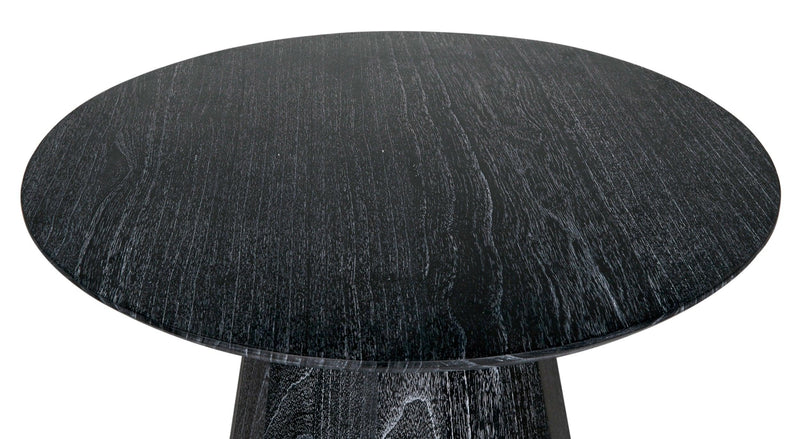 Harlow Wood Black Round Coffee Table Coffee Tables LOOMLAN By Noir