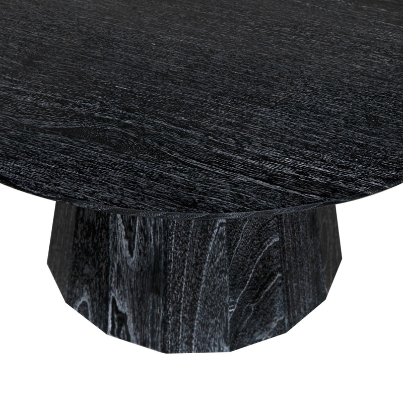 Harlow Wood Black Round Coffee Table Coffee Tables LOOMLAN By Noir