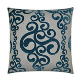 Harpo Peacock Blue Throw Pillow With Insert Throw Pillows LOOMLAN By D.V. Kap