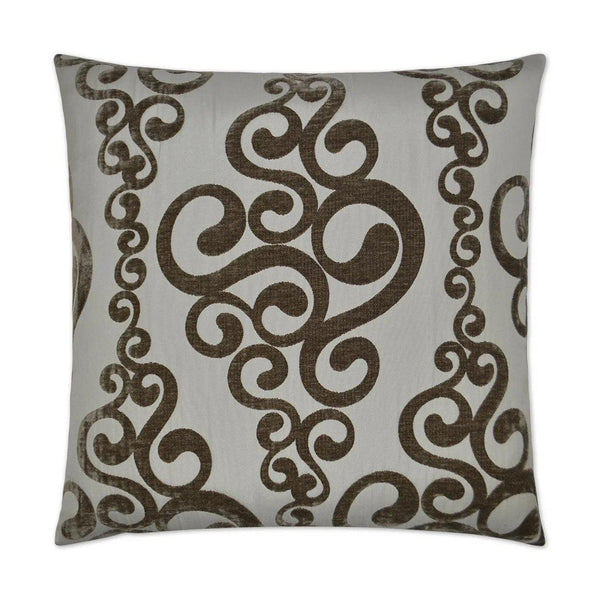 Harpo Taupe Throw Pillow With Insert Throw Pillows LOOMLAN By D.V. Kap