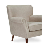 Harriet Polyester Upholstered Accent Armchair with Wood Leg Club Chairs LOOMLAN By Moe's Home