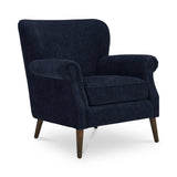 Harriet Polyester Upholstered Accent Armchair with Wood Leg Club Chairs LOOMLAN By Moe's Home