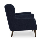 Harriet Polyester Upholstered Accent Armchair with Wood Leg Club Chairs LOOMLAN By Moe's Home