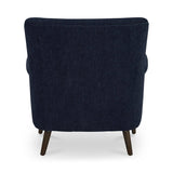 Harriet Polyester Upholstered Accent Armchair with Wood Leg Club Chairs LOOMLAN By Moe's Home