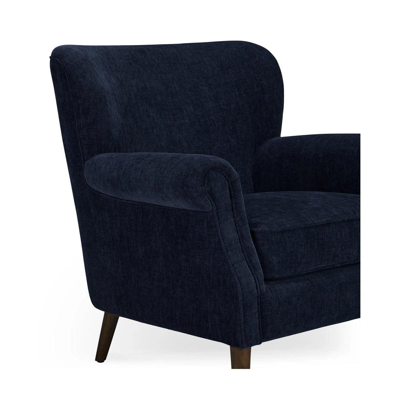 Harriet Polyester Upholstered Accent Armchair with Wood Leg Club Chairs LOOMLAN By Moe's Home