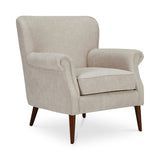 Harriet Polyester Upholstered Accent Armchair with Wood Leg Club Chairs LOOMLAN By Moe's Home