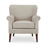 Harriet Polyester Upholstered Accent Armchair with Wood Leg Club Chairs LOOMLAN By Moe's Home