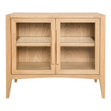 Harrington Natural Wood and Glass Cabinet Accent Cabinets LOOMLAN By Moe's Home