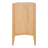 Harrington Natural Wood and Glass Cabinet Accent Cabinets LOOMLAN By Moe's Home