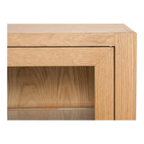 Harrington Natural Wood and Glass Cabinet Accent Cabinets LOOMLAN By Moe's Home