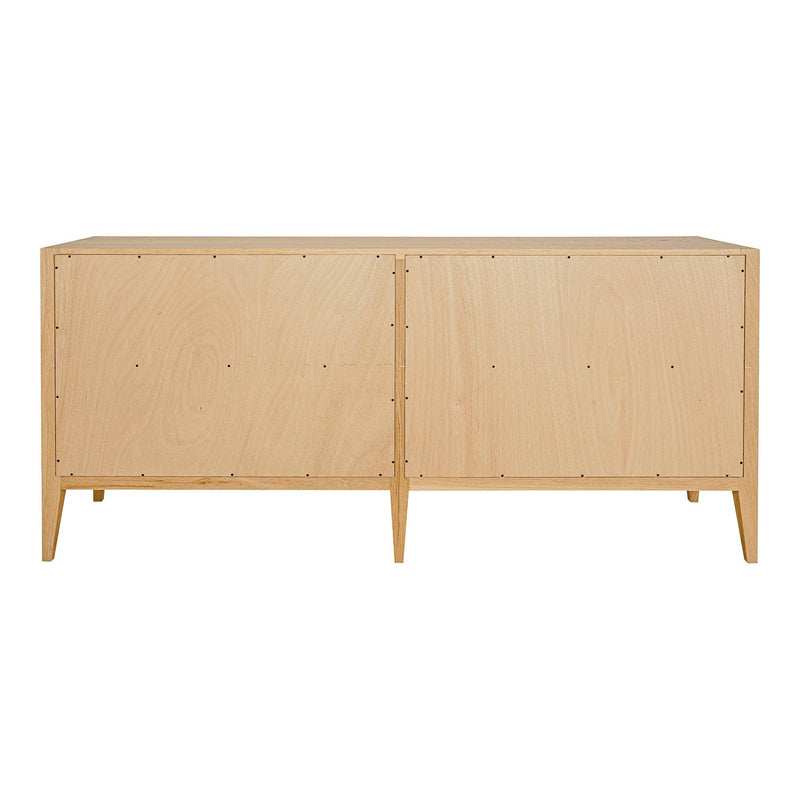 Harrington Natural Wood and Glass Sideboard Sideboards LOOMLAN By Moe's Home