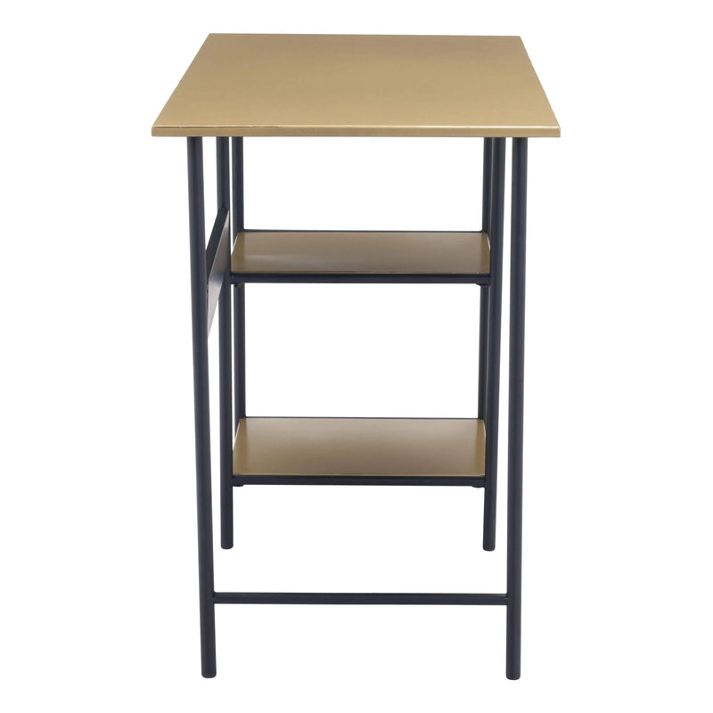 Harris Desk Brass & Black Home Office Desks LOOMLAN By Zuo Modern