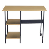 Harris Desk Brass & Black Home Office Desks LOOMLAN By Zuo Modern