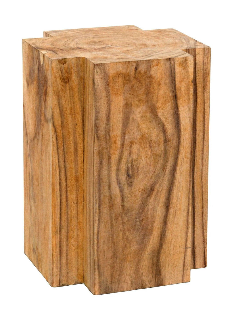 Haru Teak Wood Geometric Side Table Side Tables LOOMLAN By Noir