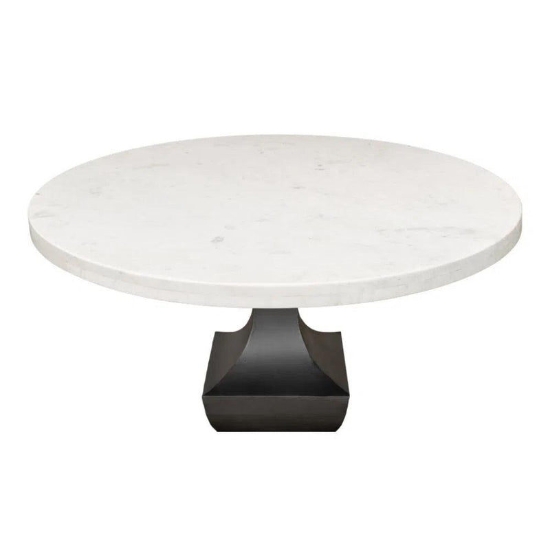 Haviland Marble Round Dining Table White Dining Tables LOOMLAN By Sarreid