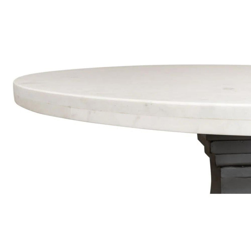 Haviland Marble Round Dining Table White Dining Tables LOOMLAN By Sarreid