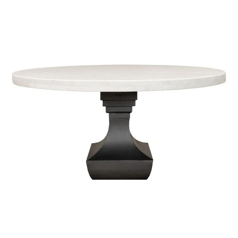 Haviland Marble Round Dining Table White Dining Tables LOOMLAN By Sarreid