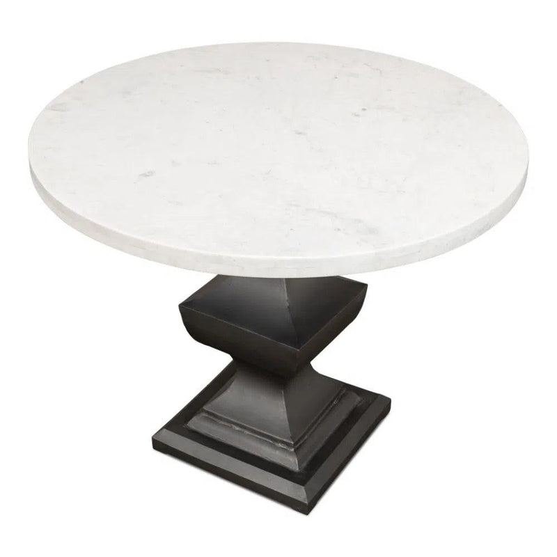 Haviland Marble Round Dining Table White Dining Tables LOOMLAN By Sarreid