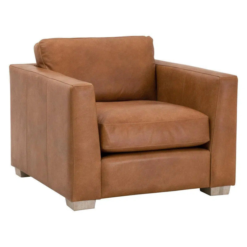 Hayden Taper Sofa Chair Top Grain Leather Down & Feather Club Chairs LOOMLAN By Essentials For Living