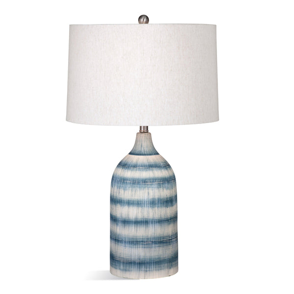 Hayes Ceramic Blue Table Lamp Table Lamps LOOMLAN By Bassett Mirror