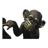 He Did It Chimps Black Sculpture Statues & Sculptures LOOMLAN By Moe's Home