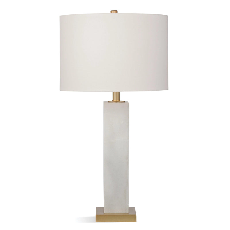 Hege Metal and Crystal White Table Lamp Table Lamps LOOMLAN By Bassett Mirror