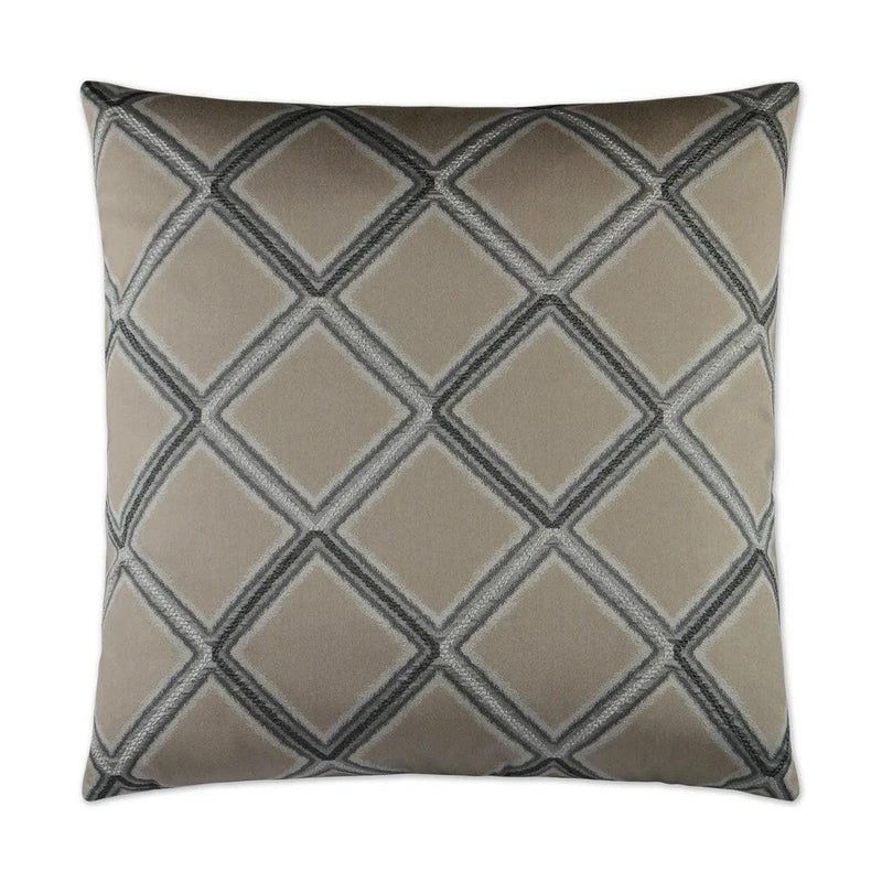 Hekla Granite Brown Throw Pillow With Insert Throw Pillows LOOMLAN By D.V. Kap