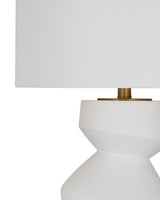 Helen White Resin Table Lamp Table Lamps LOOMLAN By Bassett Mirror