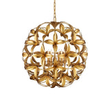 Helenium Orb Iron Gold Chandelier Chandeliers LOOMLAN By Currey & Co