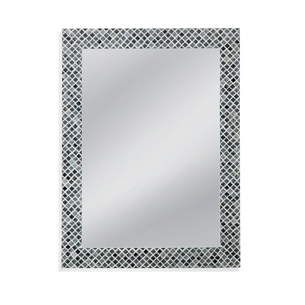 Henn Resin and MDF Black Vertical Wall Mirror Wall Mirrors LOOMLAN By Bassett Mirror