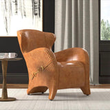 Hera Arm Chair Unique Leather Club Chair Club Chairs LOOMLAN By Sarreid