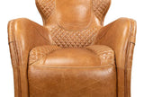 Hera Arm Chair Unique Leather Club Chair Club Chairs LOOMLAN By Sarreid