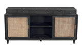 Hermosa Wood Black Sideboard Sideboards LOOMLAN By Noir