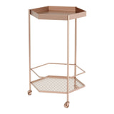 Hex Bar Cart Gold Home Bar Carts LOOMLAN By Zuo Modern