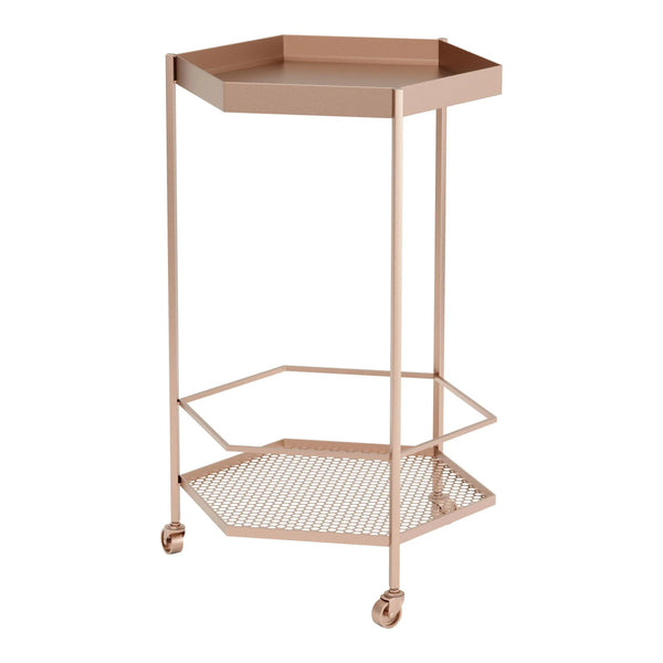 Hex Bar Cart Gold Home Bar Carts LOOMLAN By Zuo Modern