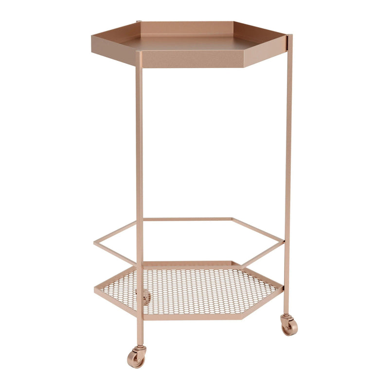 Hex Bar Cart Gold Home Bar Carts LOOMLAN By Zuo Modern