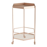 Hex Bar Cart Gold Home Bar Carts LOOMLAN By Zuo Modern