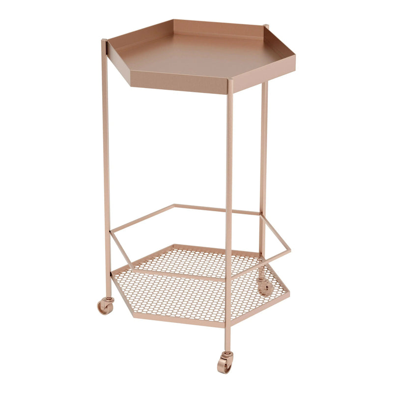 Hex Bar Cart Gold Home Bar Carts LOOMLAN By Zuo Modern