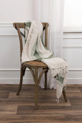 Hilda Soft Cotton Throw Blanket With Fringe Throw Pillows LOOMLAN By LOOMLAN