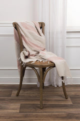 Hilda Soft Cotton Throw Blanket With Fringe Throw Pillows LOOMLAN By LOOMLAN