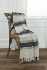 Hilda Soft Cotton Throw Blanket With Fringe Throw Pillows LOOMLAN By LOOMLAN