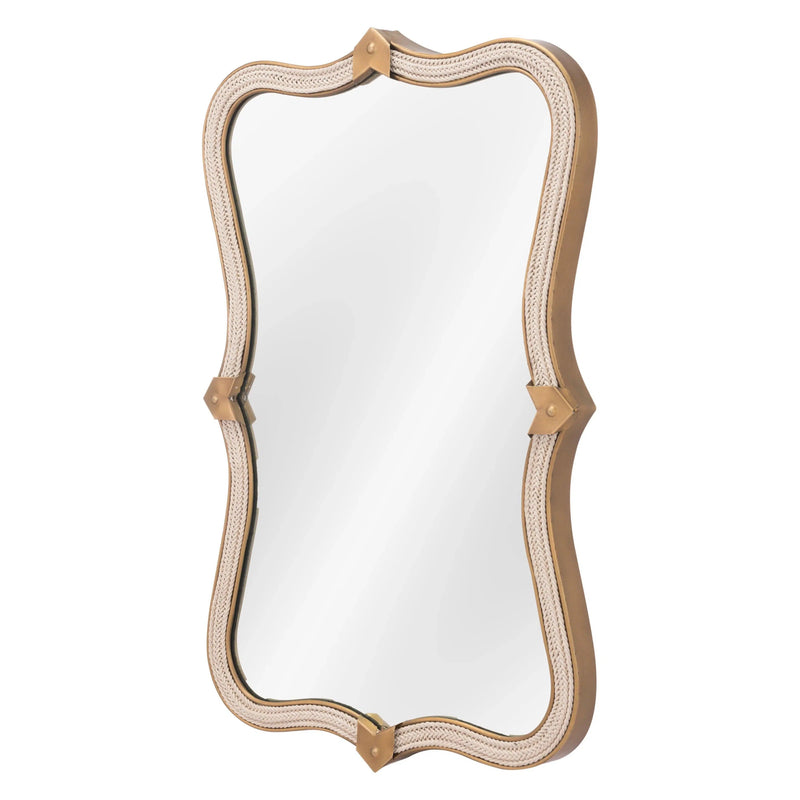 Hillegass Mirror Gold Wall Mirrors LOOMLAN By Zuo Modern