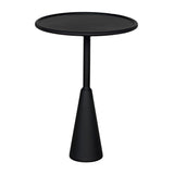 Hiro Black Steel Round Side Table Side Tables LOOMLAN By Noir