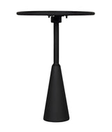 Hiro Black Steel Round Side Table Side Tables LOOMLAN By Noir