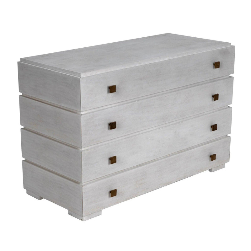 Hofman Wood and Brass White Dresser Dressers LOOMLAN By Noir