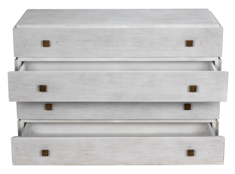 Hofman Wood and Brass White Dresser Dressers LOOMLAN By Noir