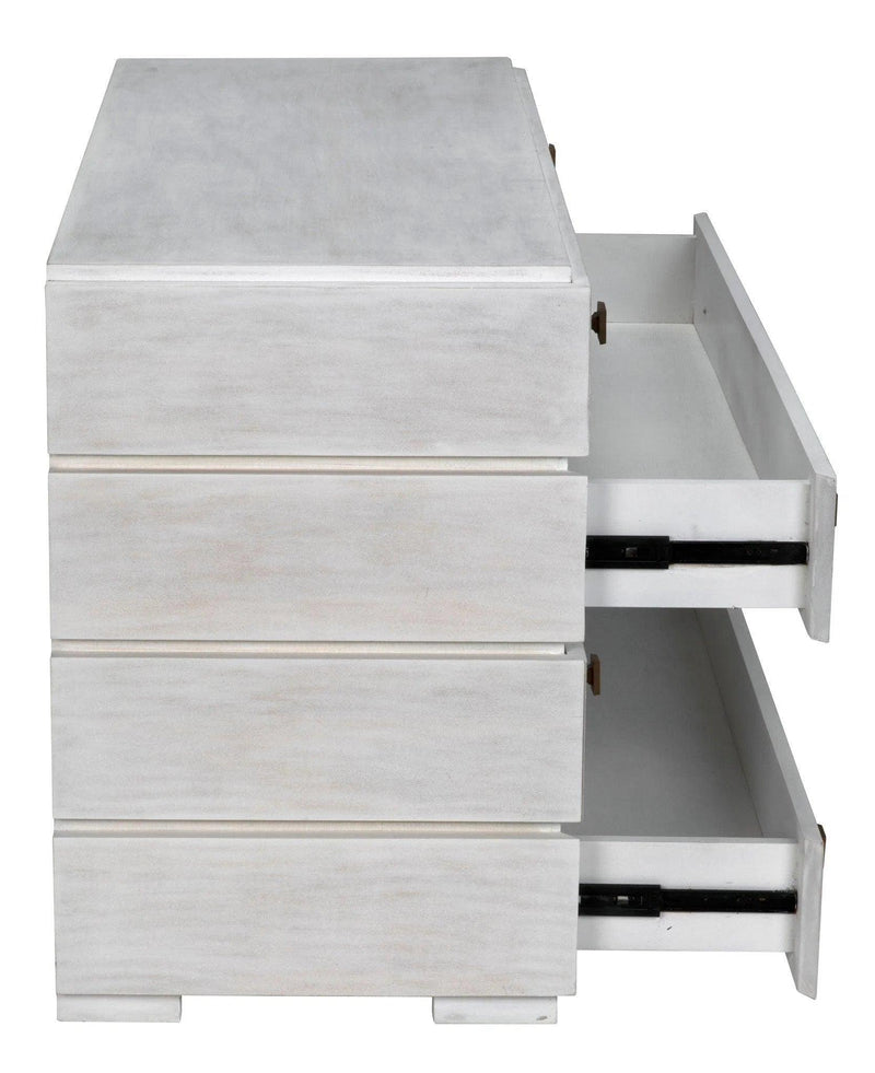 Hofman Wood and Brass White Dresser Dressers LOOMLAN By Noir