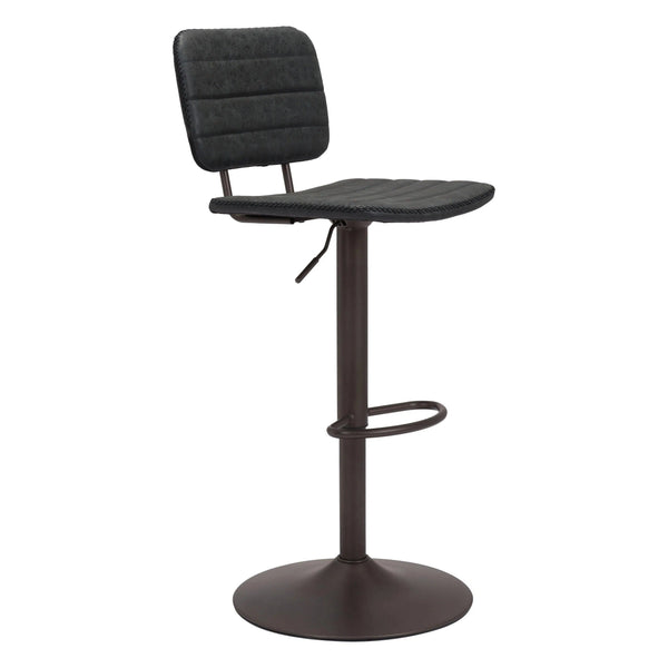 Holden Bar Chair Vintage Black Bar Stools LOOMLAN By Zuo Modern